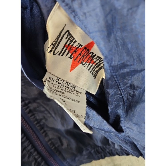Active Frontier Vintage Men XL Navy Jacket windbreaker rain nylon - Picture 3 of 9